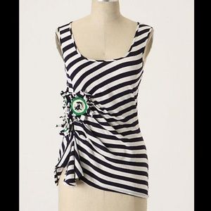 Anthropologie Little Yellow Button Meeting Tank